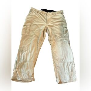 Duluth Trading Co‎ Men's 2XL Brown Cargo Pants Fleece Lined Winter